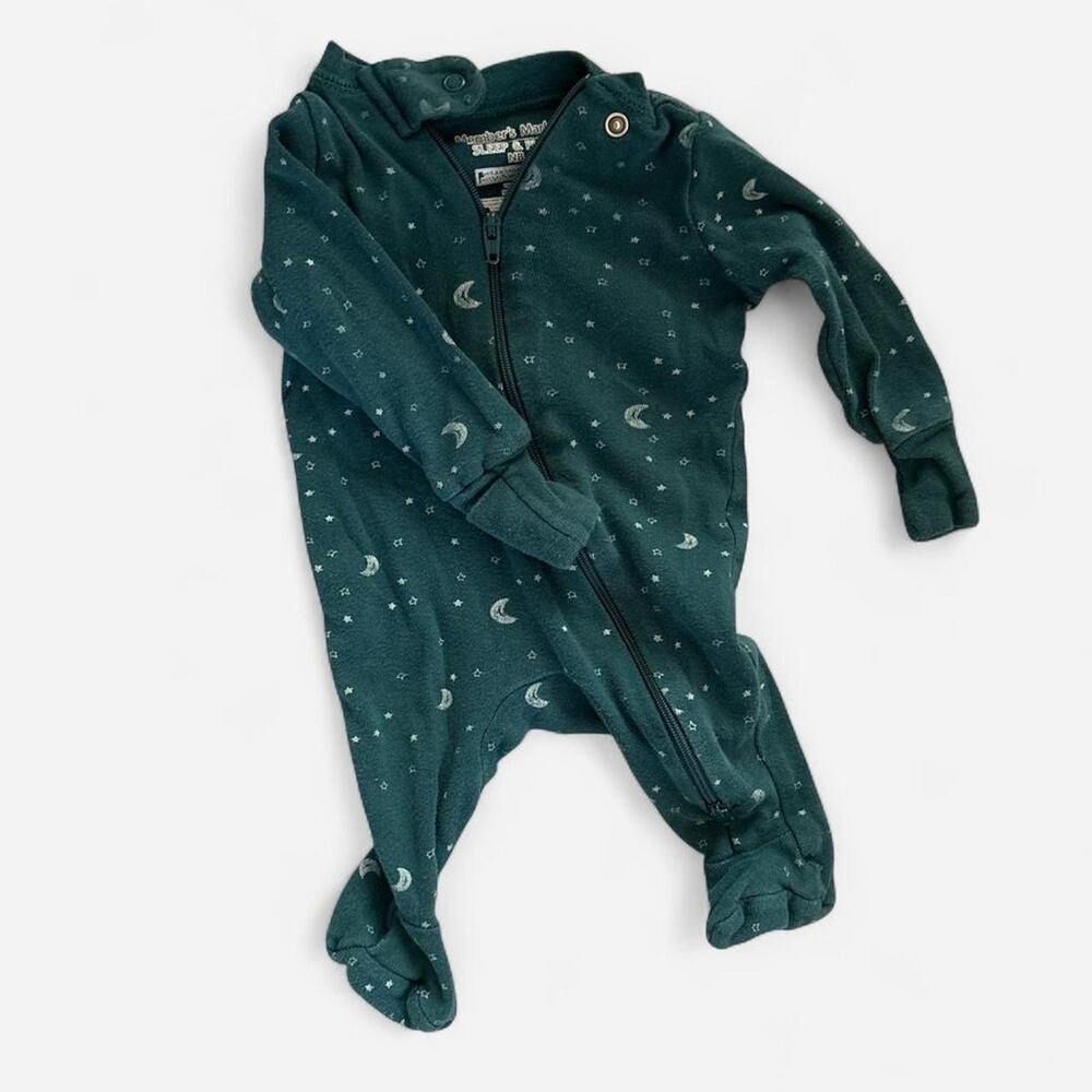 Green and white onesie for